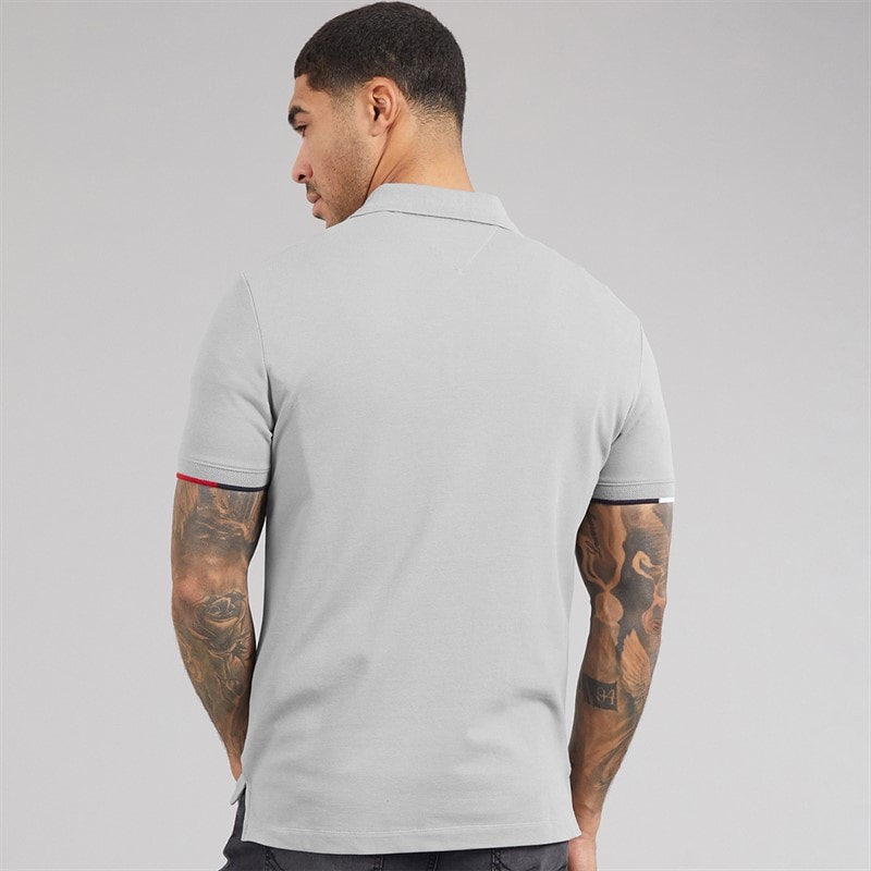Tommy Hilfiger Mens Zip Regular Polo Shirt Solar Grey - Image 2