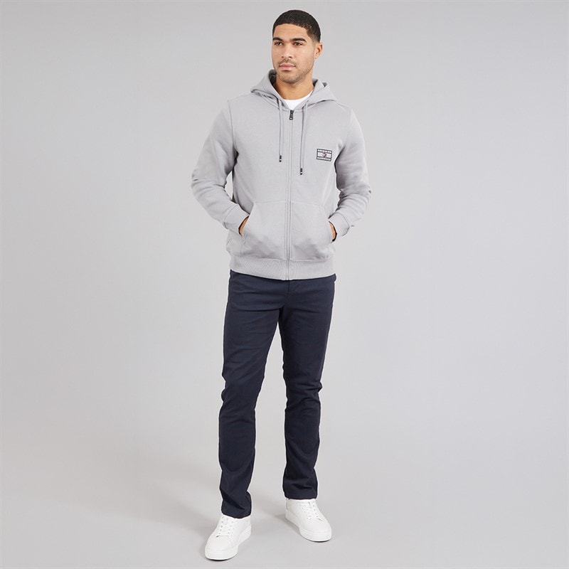 Tommy Hilfiger Mens Zip Up Hoodie Solar Grey - Image 4