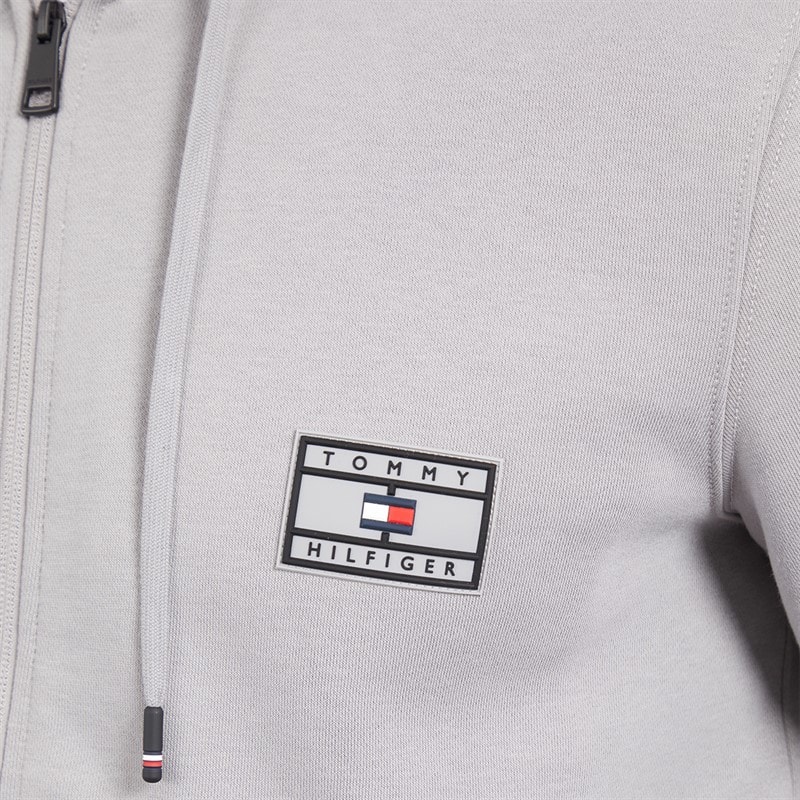 Tommy Hilfiger Mens Zip Up Hoodie Solar Grey - Image 5