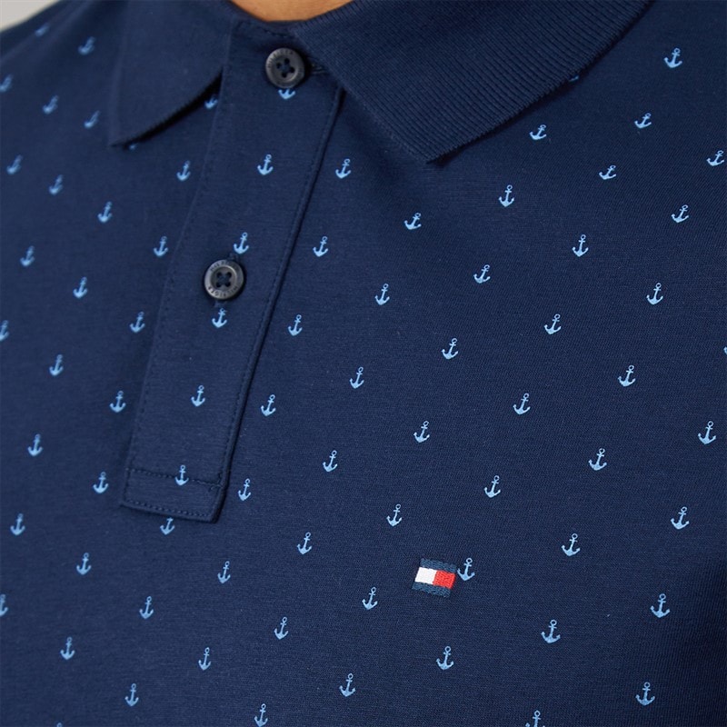 Tommy Hilfiger Mens Interlock Polo Shirt Carbon Navy - Image 3