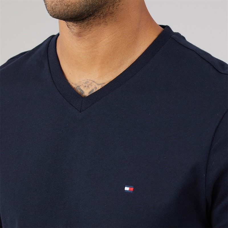 Tommy Hilfiger Mens Essential V-Neck T-Shirt Desert Sky - Image 3