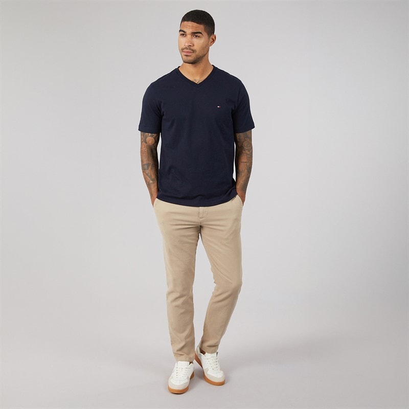 Tommy Hilfiger Mens Essential V-Neck T-Shirt Desert Sky - Image 4