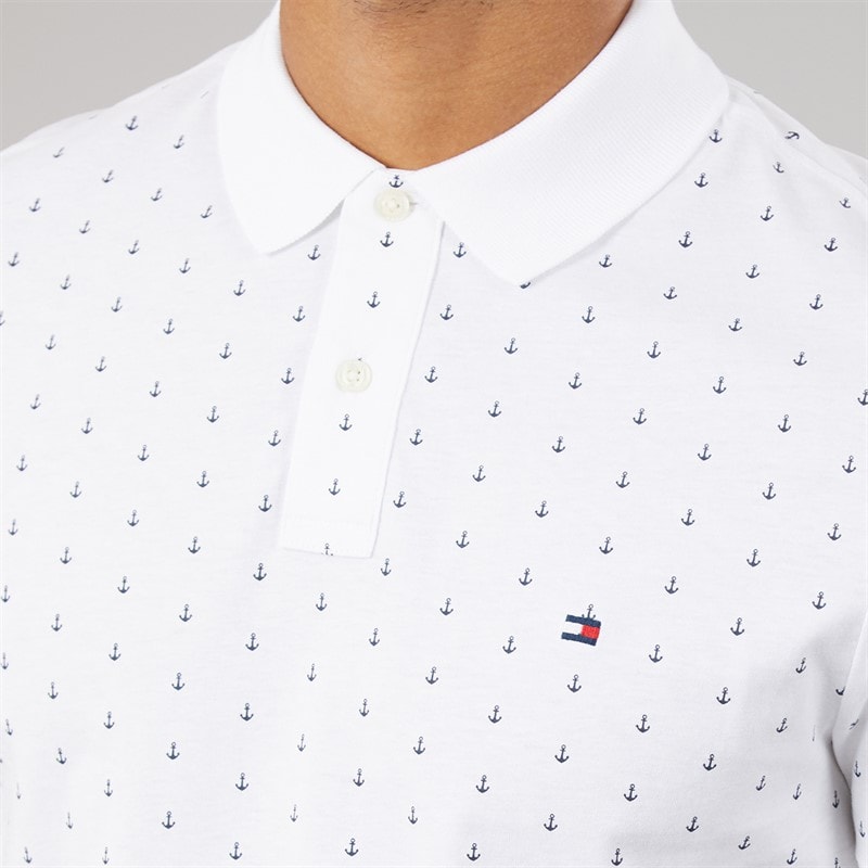 Tommy Hilfiger Mens Interlock Polo Shirt White - Image 3