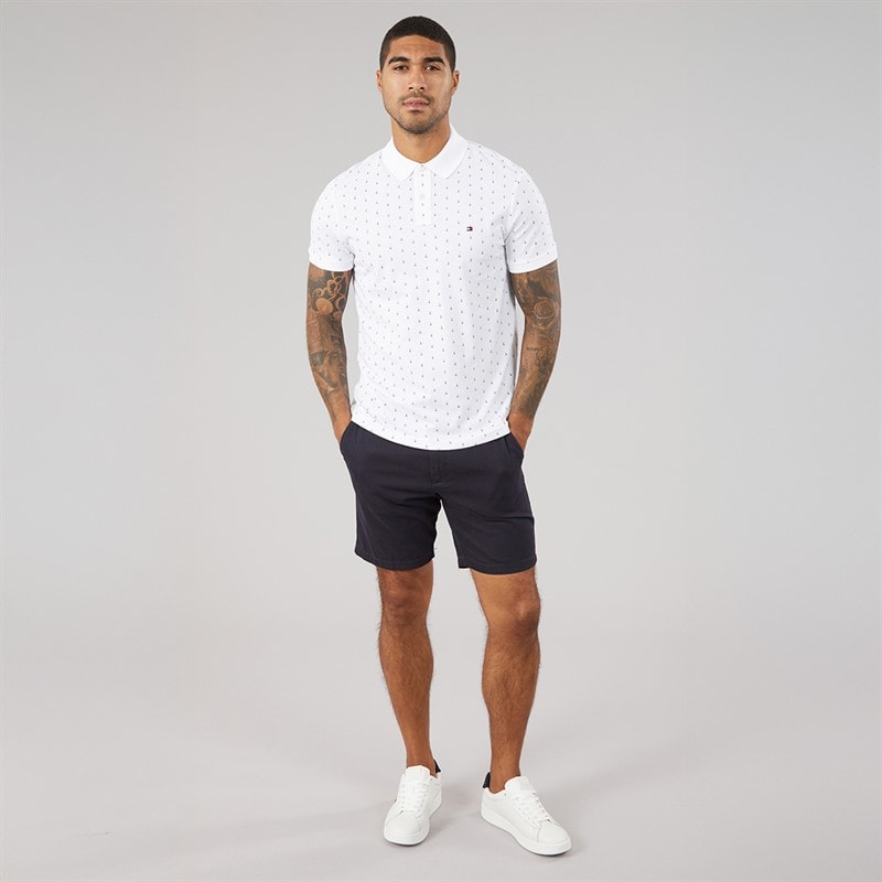 Tommy Hilfiger Mens Interlock Polo Shirt White - Image 4