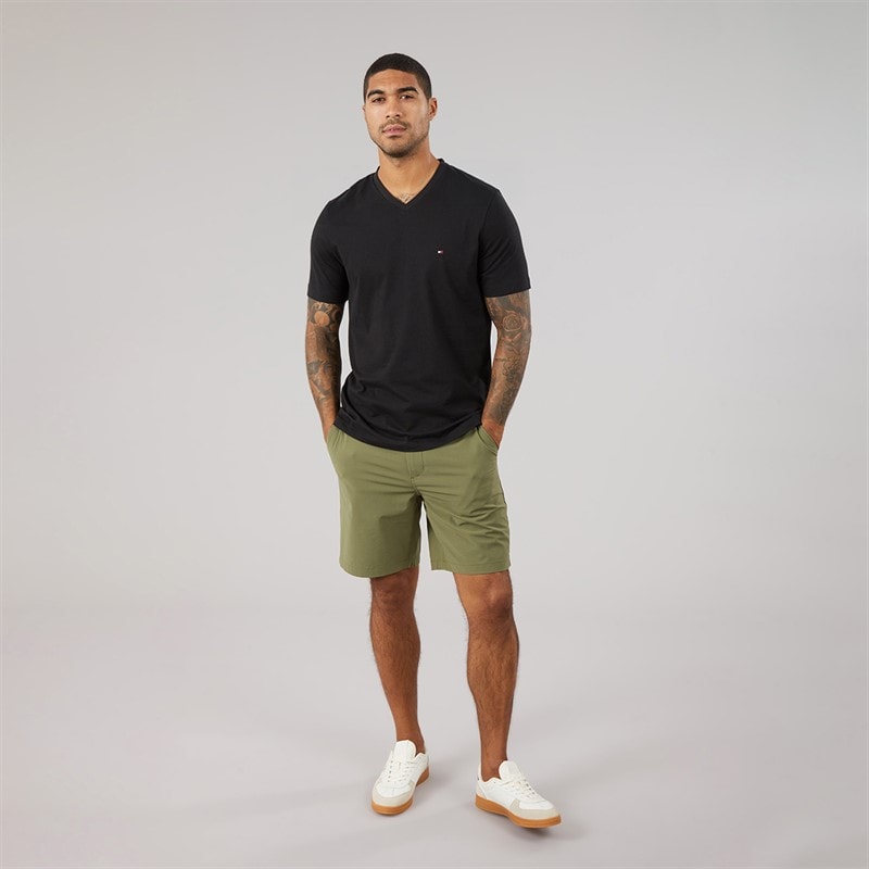 Tommy Hilfiger Mens Essential V-Neck T-Shirt Black - Image 4