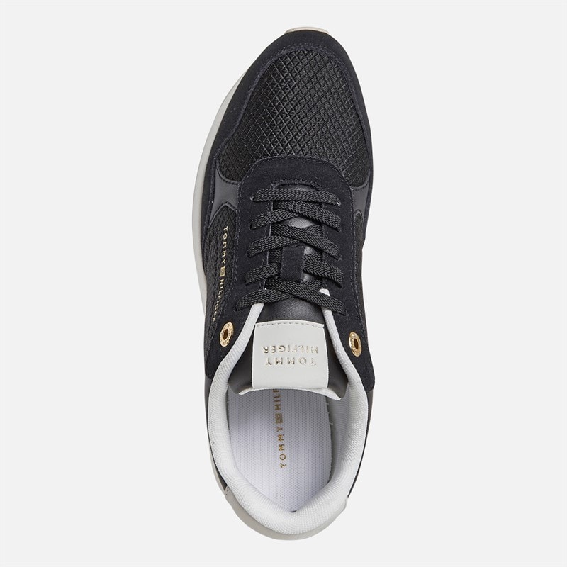 Tommy Hilfiger Womens Retro Runner Trainers Black - Image 4