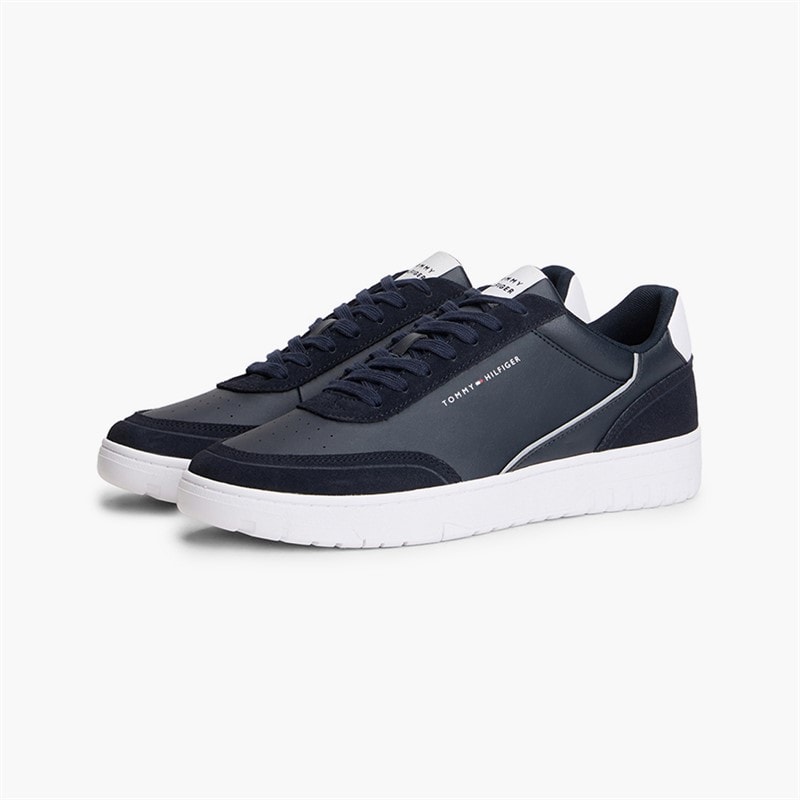 Tommy Hilfiger Mens Basket Core Trainers Desert Sky/Universal Grey - Image 5