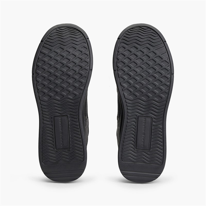 Tommy Hilfiger Mens Lightweight Runner Trainers Black - Image 2