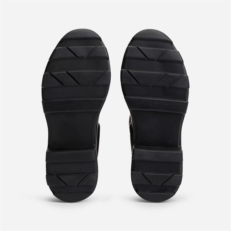 Tommy Hilfiger Womens Rubber Flag Cleated Rain Boots Black - Image 5