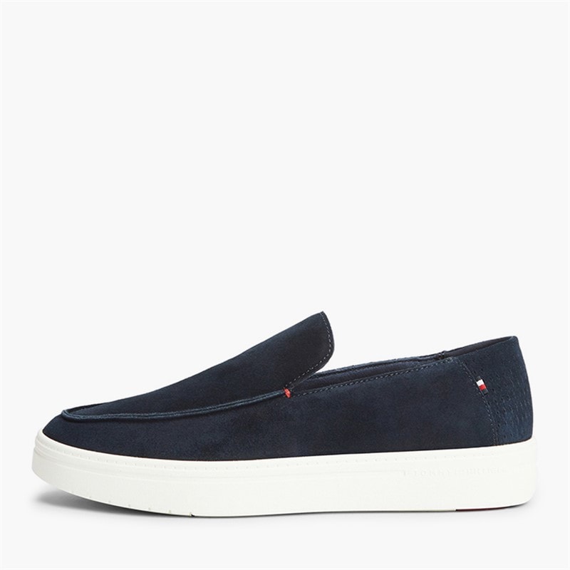 Tommy Hilfiger Mens Modern Light Suede Loafers Desert Sky