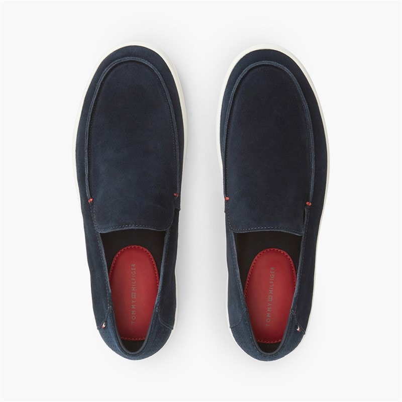 Tommy Hilfiger Mens Modern Light Suede Loafers Desert Sky - Image 4