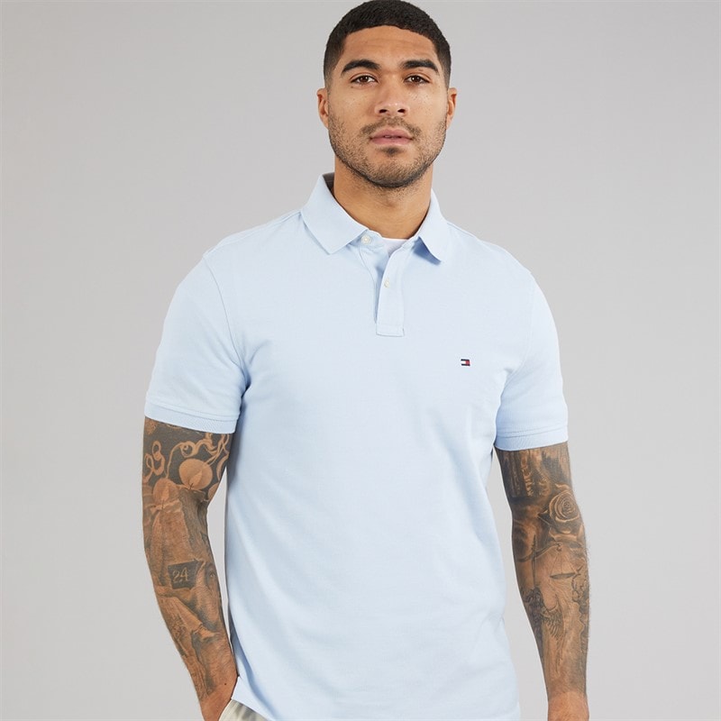 Tommy Hilfiger Mens 1985 Regular Polo Shirt Sky Blue - Image 1