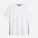 Tommy Hilfiger Mens Plus Global Stripe T-Shirt White