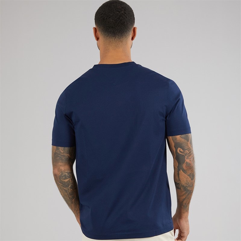 Tommy Hilfiger Mens Script Monogram T-Shirt Carbon Navy - Image 2