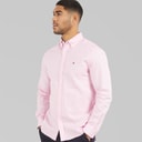 Tommy Hilfiger Mens Linen Blend Long Sleeve Shirt Classic Pink