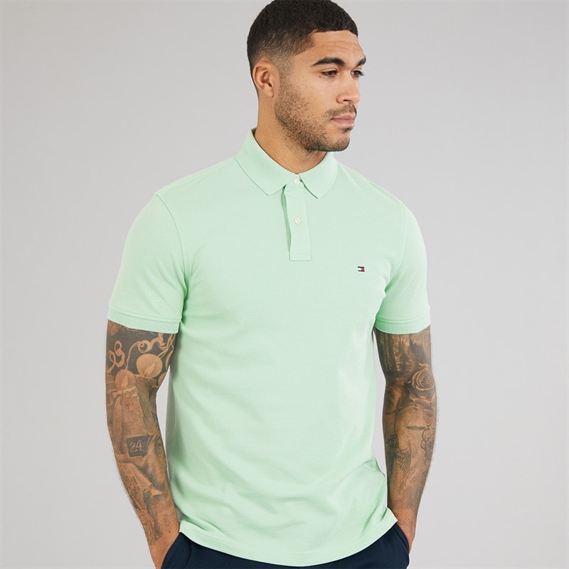 Tommy Hilfiger Mens 1985 Regular Polo Shirt Crushed Mint - Image 1