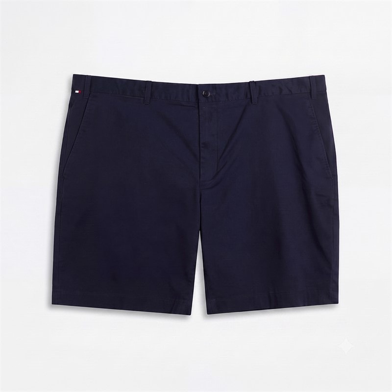 Tommy Hilfiger Mens Denton 9.5 Essential Chino Shorts Desert Sky