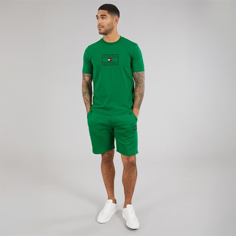 Tommy Hilfiger Mens Graphic Shorts Nouveau Green - Image 4