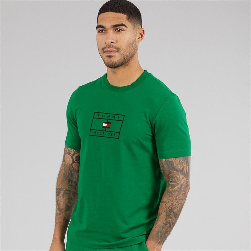 Tommy Hilfiger Mens Graphic T-Shirt Nouveau Green