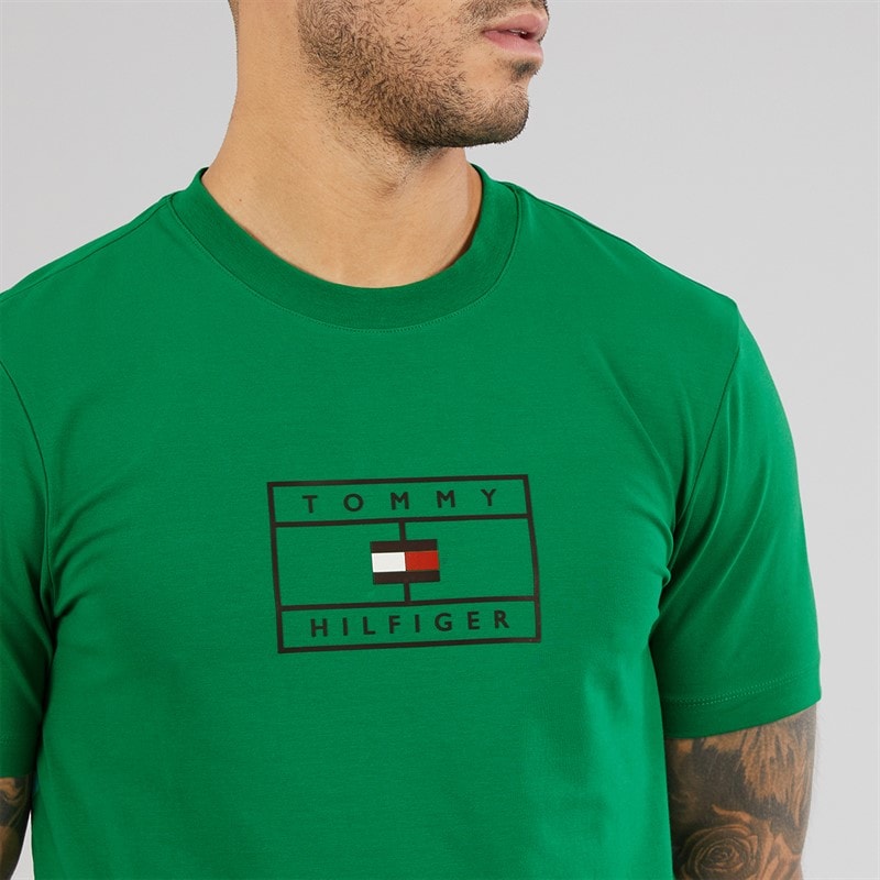 Tommy Hilfiger Mens Graphic T-Shirt Nouveau Green - Image 3