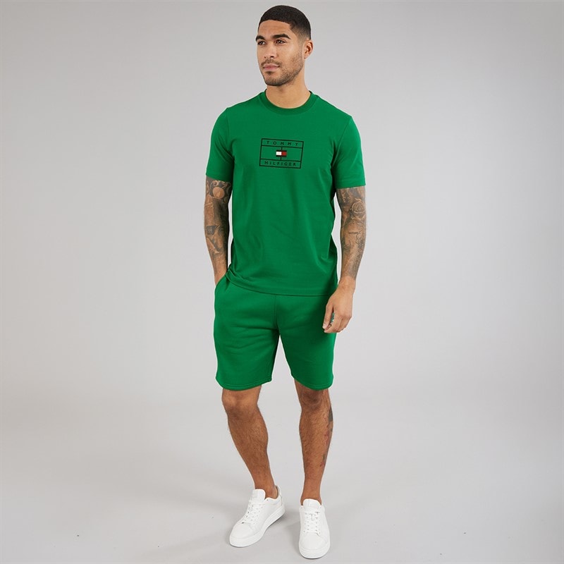 Tommy Hilfiger Mens Graphic T-Shirt Nouveau Green - Image 4