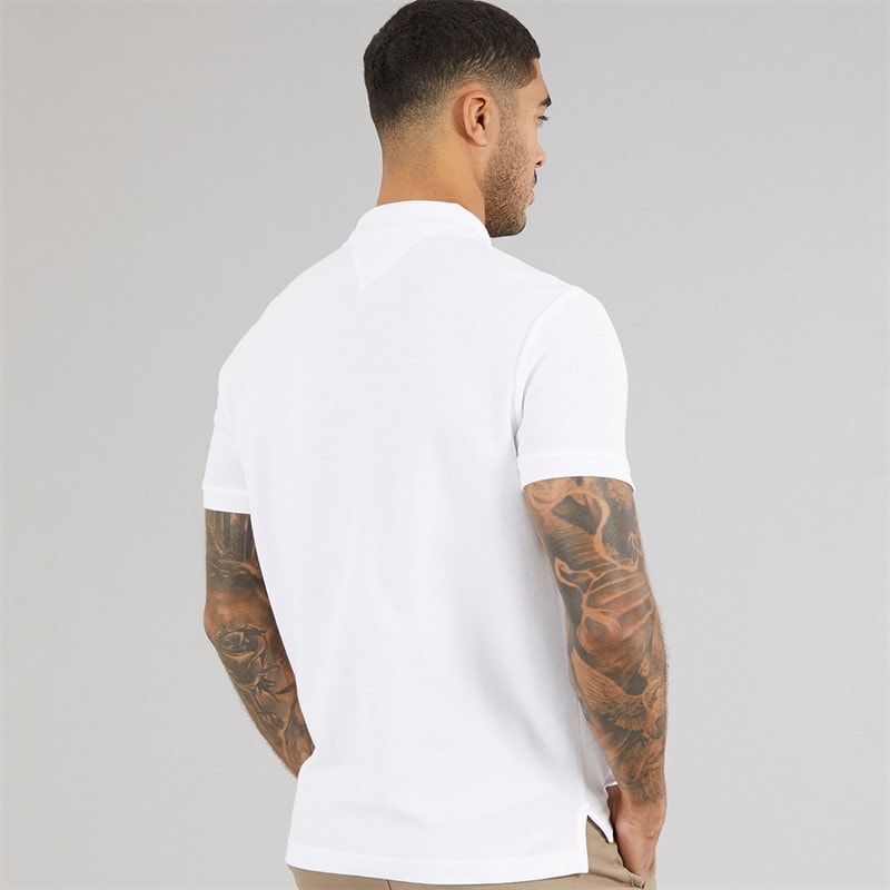 Tommy Hilfiger Mens TH Script Polo Shirt White - Image 2