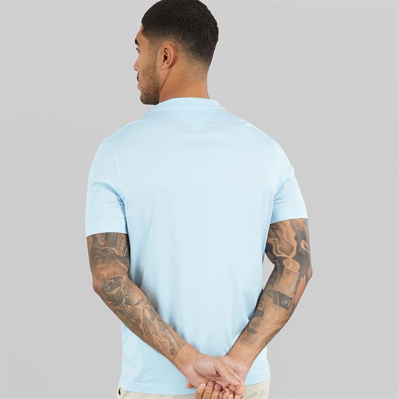 Tommy Hilfiger Mens Script Monogram T-Shirt Keepsake Blue - Image 2