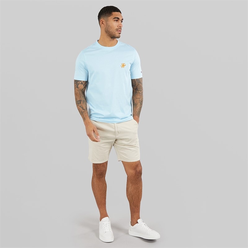 Tommy Hilfiger Mens Script Monogram T-Shirt Keepsake Blue - Image 4