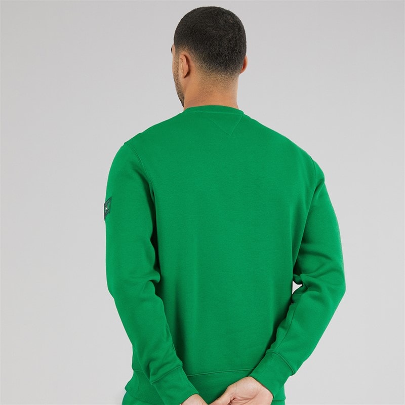 Tommy Hilfiger Mens Sleeve Badge Sweatshirt Nouveau Green - Image 2