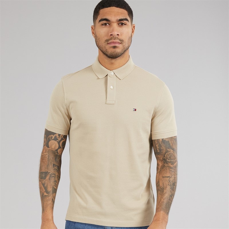 Tommy Hilfiger Mens 1985 Regular Polo Shirt Sandalwood - Image 1