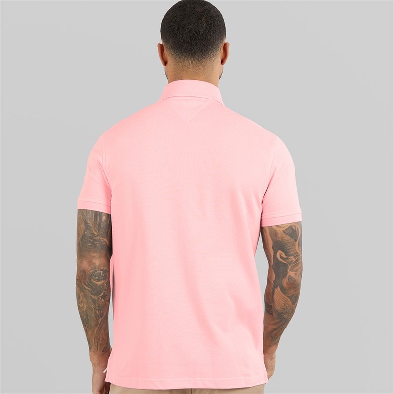 Tommy Hilfiger Mens 1985 Regular Polo Shirt Pink Lily - Image 2