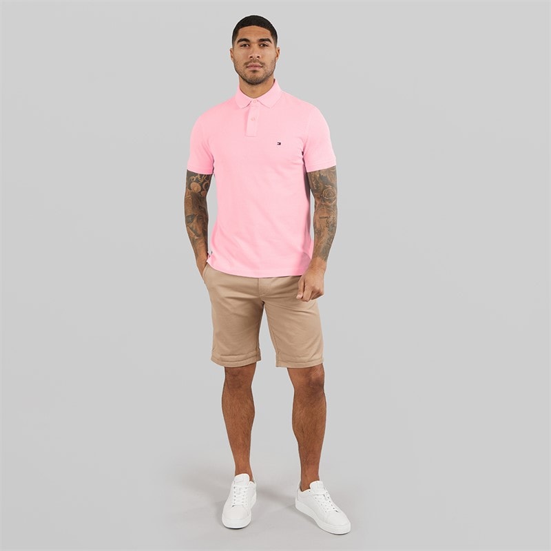 Tommy Hilfiger Mens 1985 Regular Polo Shirt Pink Lily - Image 3