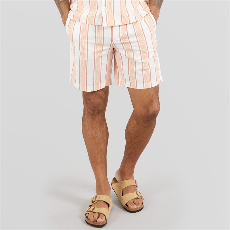 Tommy Hilfiger Mens Dover Open Weave Dobby Regular Fit Shorts Orange Hype/Brilliant Orange