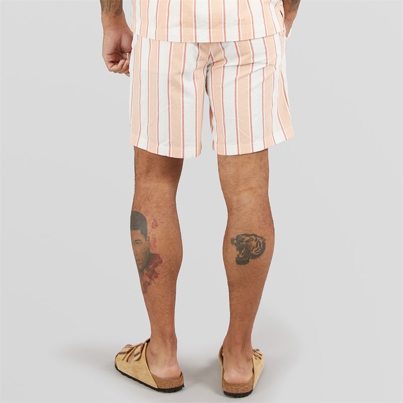 Tommy Hilfiger Mens Dover Open Weave Dobby Regular Fit Shorts Orange Hype/Brilliant Orange - Image 2