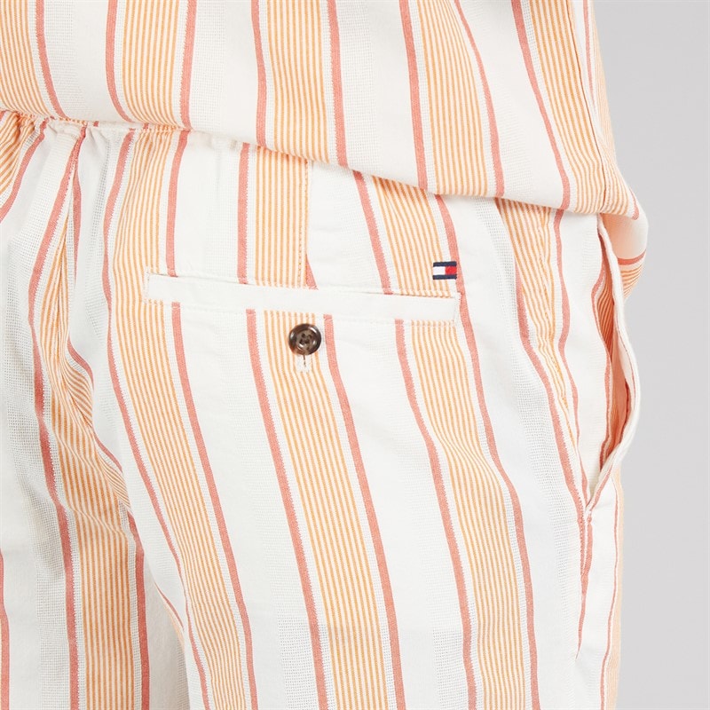 Tommy Hilfiger Mens Dover Open Weave Dobby Regular Fit Shorts Orange Hype/Brilliant Orange - Image 3