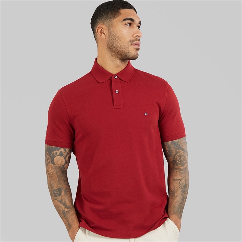 Tommy Hilfiger Mens 1985 Regular Polo Shirt Regatta Red - Image 1