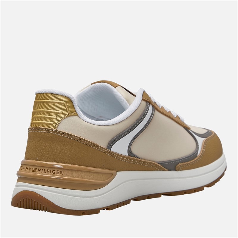 Tommy Hilfiger Womens Casual Fashion Runner Trainers Sugarcane/Safari Canvas - Image 5