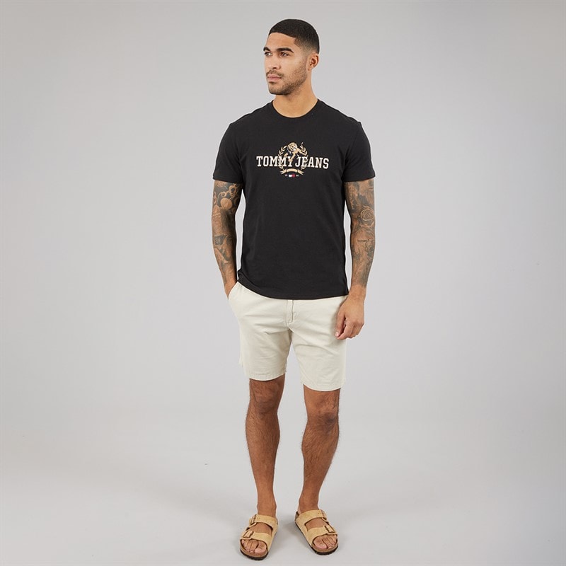Tommy Hilfiger Mens Reg Varsity T-Shirt Black - Image 3
