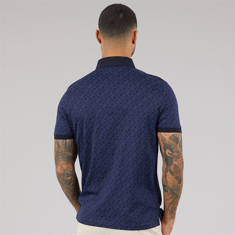 Tommy Hilfiger Mens Monogram Polo Shirt Aop Desert Sky - Image 2