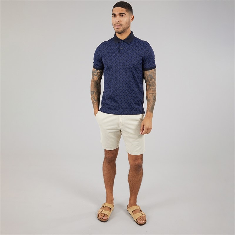 Tommy Hilfiger Mens Monogram Polo Shirt Aop Desert Sky - Image 4