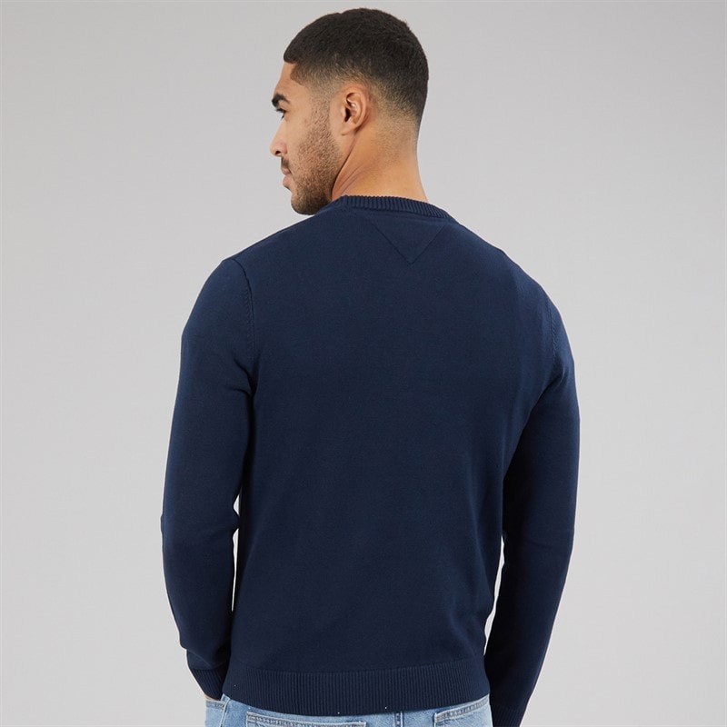 Tommy Hilfiger Mens Linear Jumper Dark Night Navy - Image 2