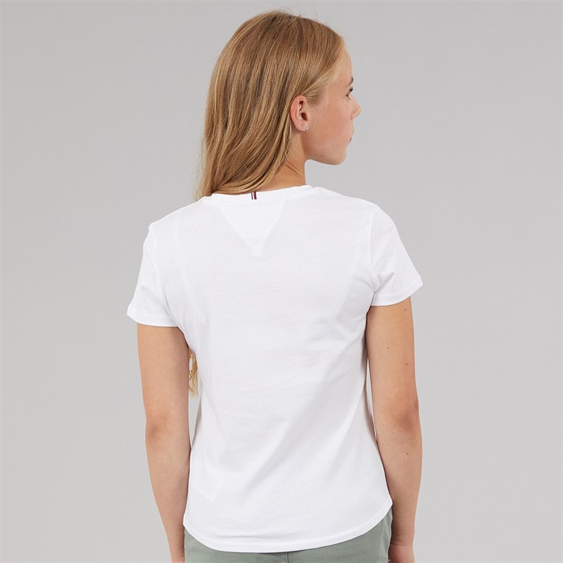 Tommy Hilfiger Girls Mini Corp T-Shirt White - Image 2