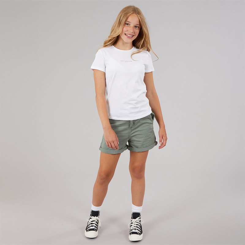 Tommy Hilfiger Girls Mini Corp T-Shirt White - Image 4