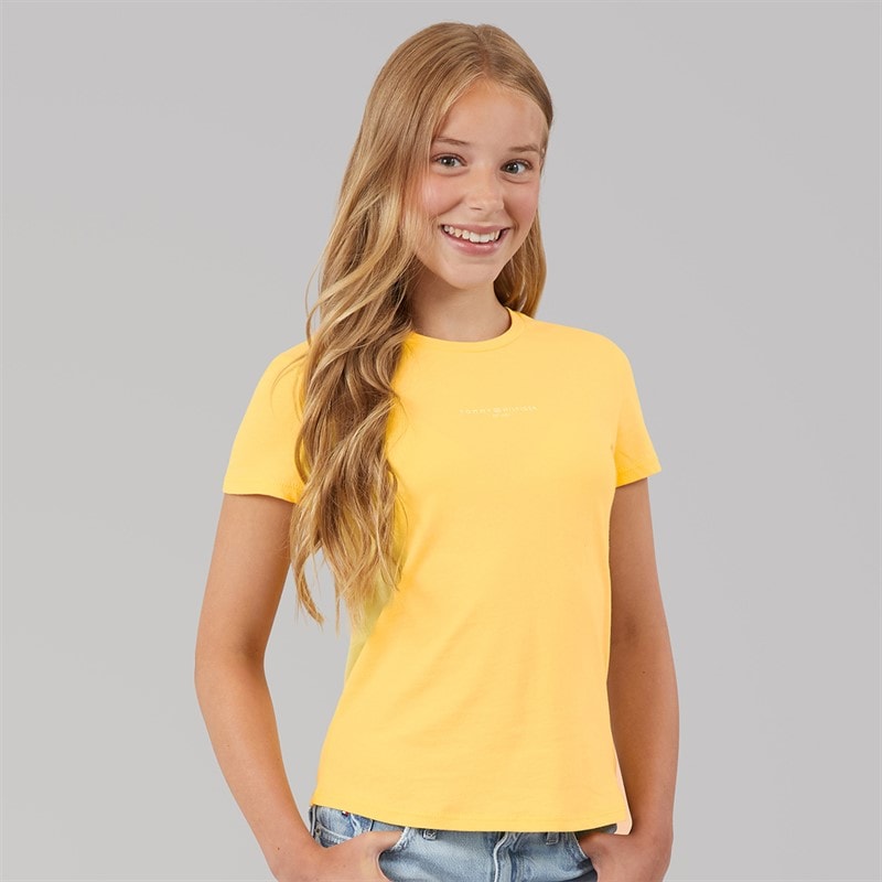 Tommy Hilfiger Girls Mini Corp T-Shirt Citronella - Image 1