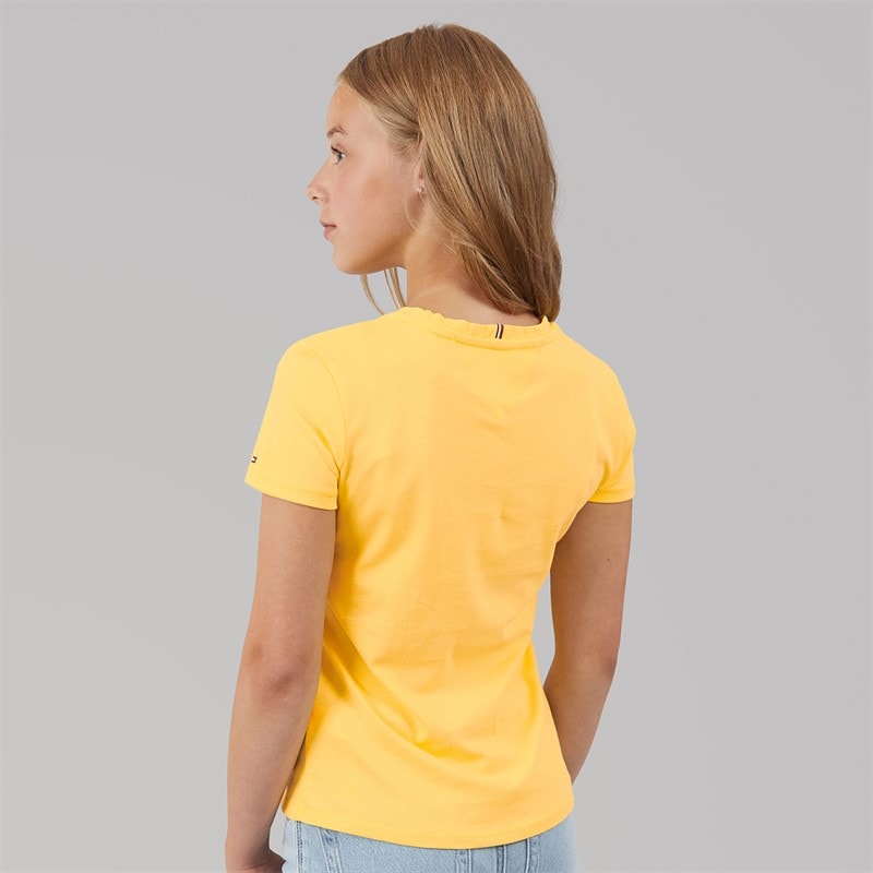 Tommy Hilfiger Girls Mini Corp T-Shirt Citronella - Image 2