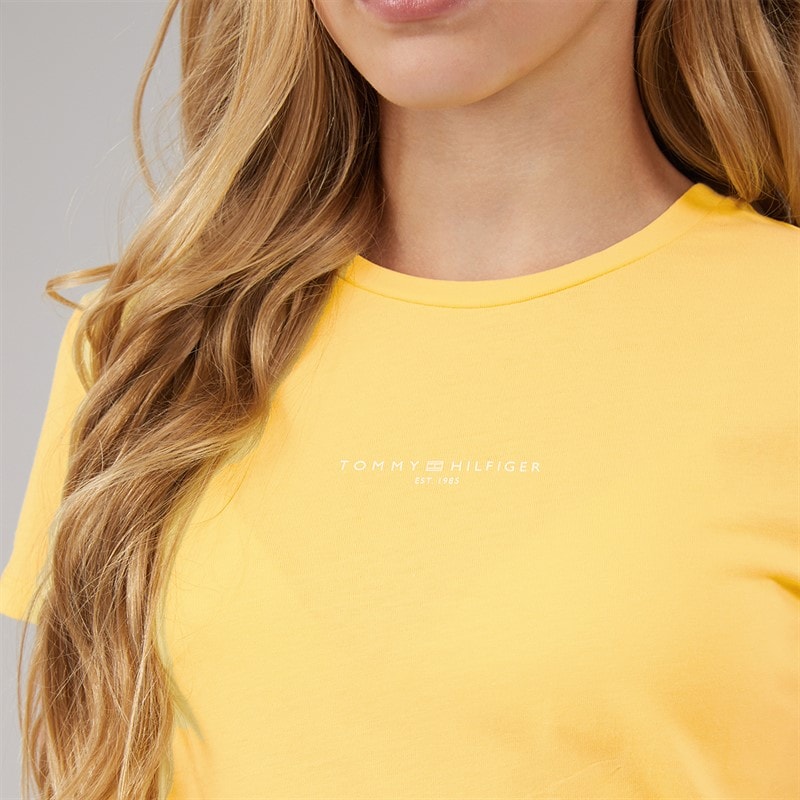 Tommy Hilfiger Girls Mini Corp T-Shirt Citronella - Image 3