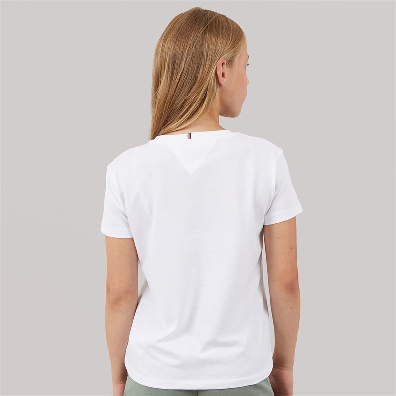 Tommy Hilfiger Girls Varsity T-Shirt White - Image 2