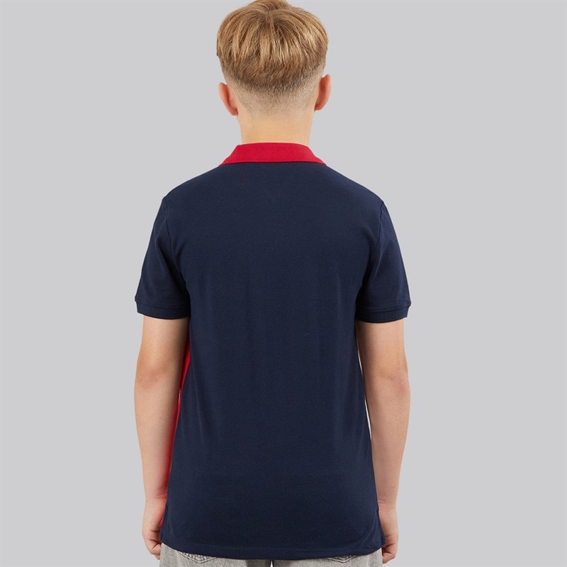 Tommy Hilfiger Boys Colour Block Polo Shirt Dark Night/Navy Colour Block Dark Night Navy Colourblock - Image 2