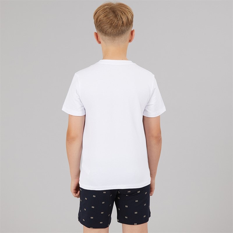 Tommy Hilfiger Boys Jersey Pyjamas White/Outline Flag Desert Sky - Image 2