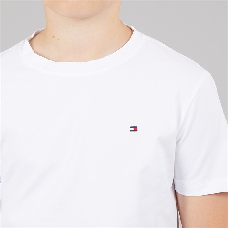 Tommy Hilfiger Boys Jersey Pyjamas White/Outline Flag Desert Sky - Image 3
